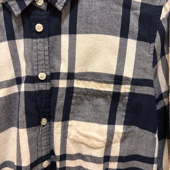 J. Crew Black and White Buffalo Check  Plaid Men's Shirt Size Large - Picture 5 of 7
